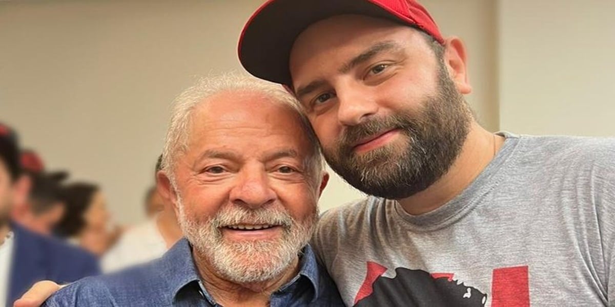 Lula e seu filho mais novo, Luís Claudio (Foto Reprodução Internet)