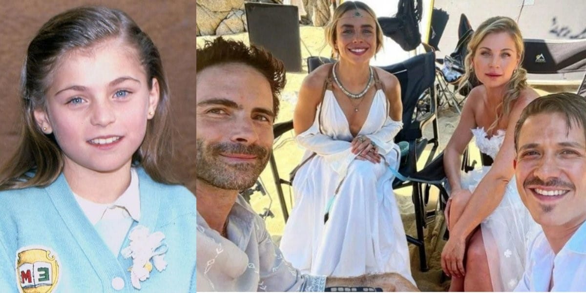 Ludwika Paleta, a Maria Joaquina de “Carrossel”, nos bastidores de “Noches de Boda” (Foto: Divulgação)