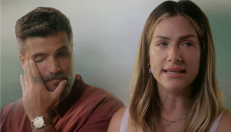 Gio Ewbank foi incapaz de esconder tristeza e apareceu chorando (Foto: Montagem HoraDoBenefício)