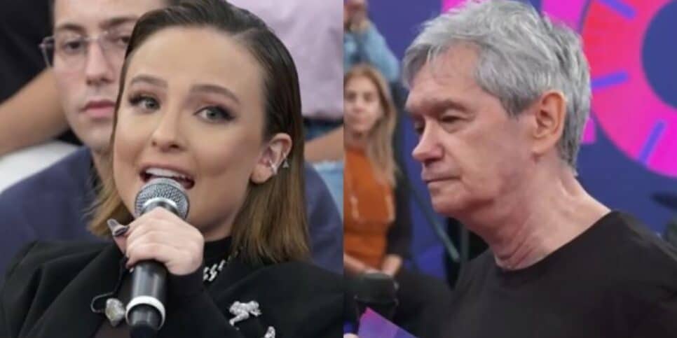 Larissa Manoela recebe pergunta indiscreta no Altas Horas (Foto: Reprodução)