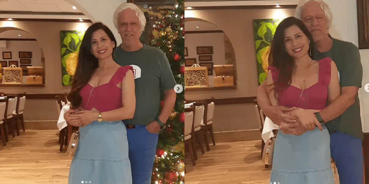 Nuno Leal Maia, ex-ator da Globo, ao lado da esposa Monica Camillo (Foto reprodução: Instagram) 