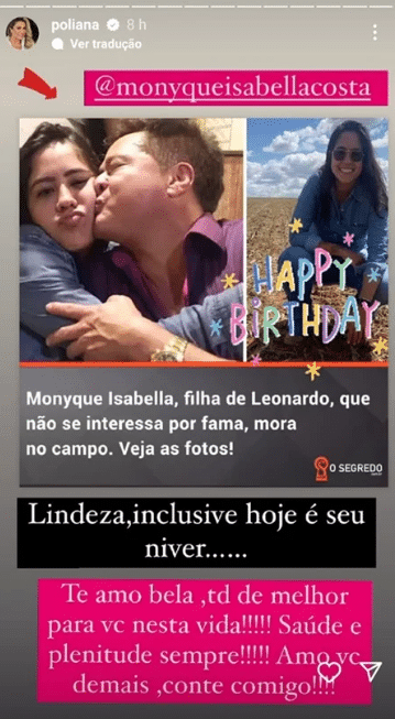 A famosa empresária surpreendeu ao mandar parabéns para a filha de Leonardo (Foto: Reprodução)