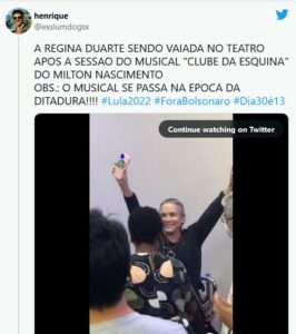 Regina sofreu ataques em São Paulo (Foto: Reprodução / Twitter)