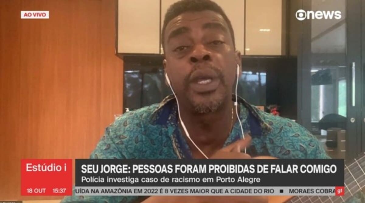 Seu Jorge falou sobre questões envolvendo show em Porto Alegre na GloboNews, Foto: Reprodução/Internet