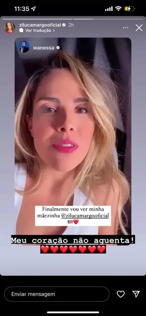 Wanessa Camargo faz postagem mandando recado para sua mãe (Foto Reprodução)