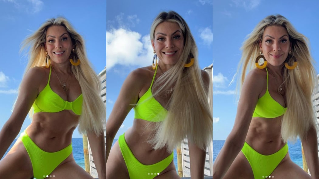 Renata Fan de biquíni prova que é uma das mais lindas do Brasil (Foto Reprodução/Instagram/Montagem AaronTura Tv) 