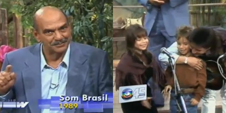 Lima Duarte apresentava o "Som Brasil" quando Sandy e Júnior despontou (Foto Reprodução/Internet)