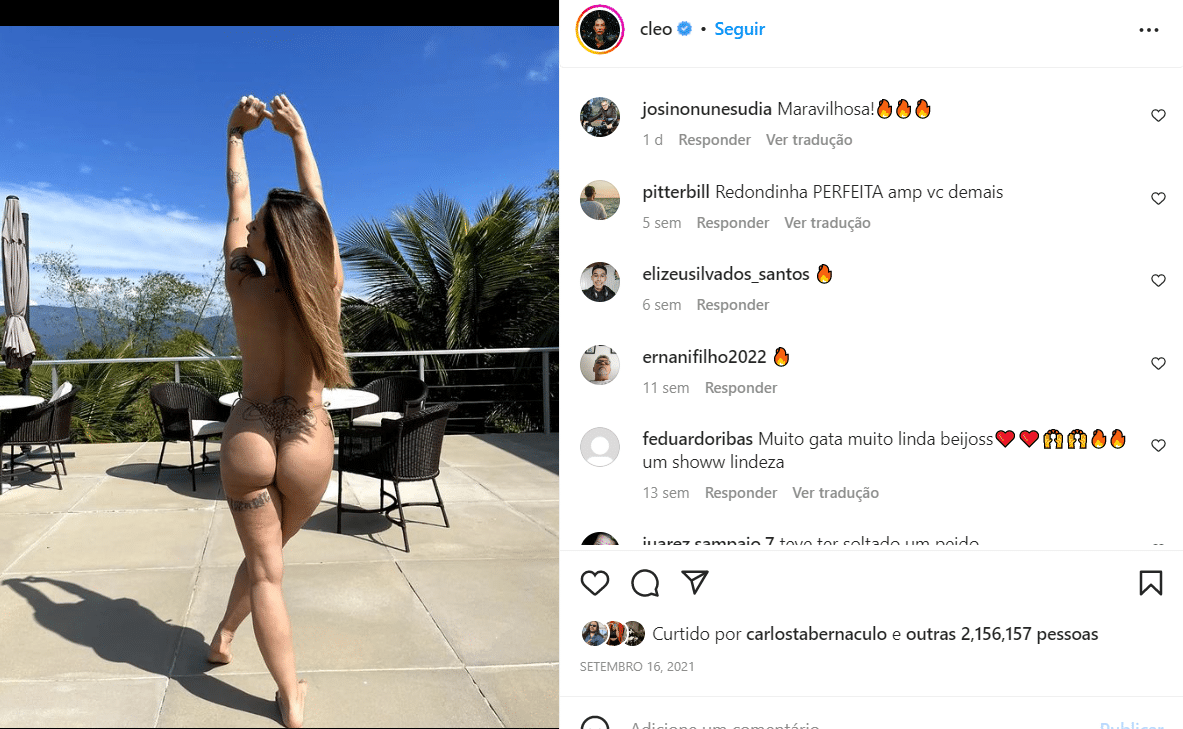 Cleo Pires deixou a internet enlouquecida com foto ousada (Foto Reprodução/Instagram)