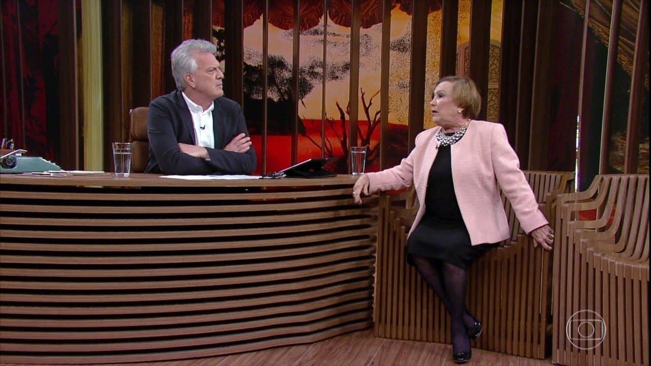 Nicette Bruno no Conversa com Bial conta sobre último pedido do marido (Imagem Reprodução Internet)