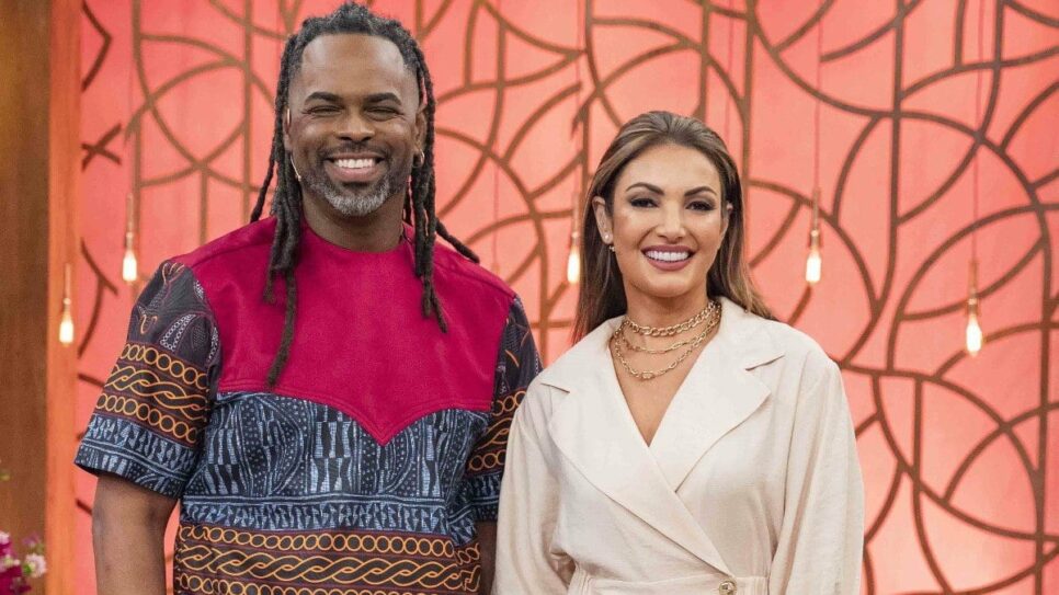 Manoel Soares e Patrícia Poeta no Encontro (Imagem Reprodução Internet)