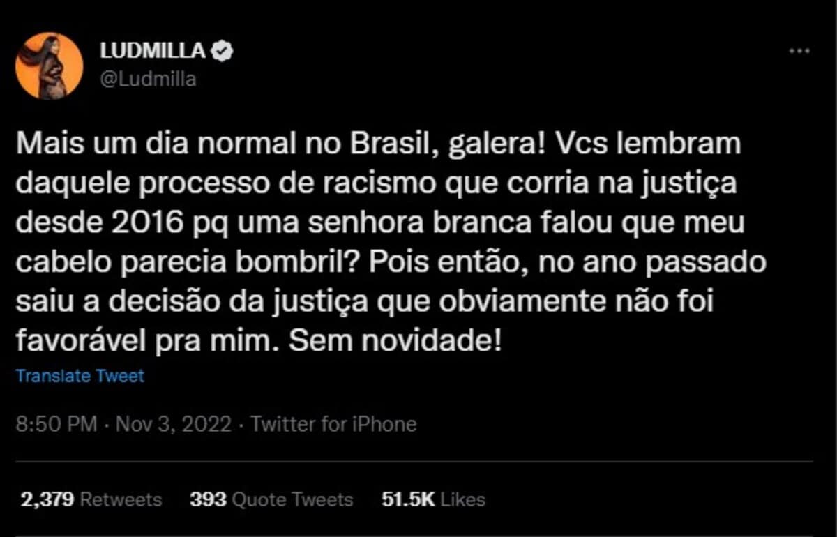 Postagem de Ludmilla