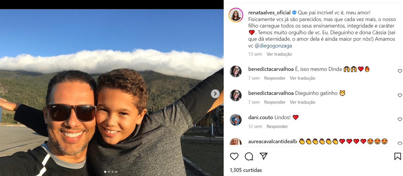 Momento compartilhado por Renata Alves nas redes sociais (Foto Reprodução/Instagram)