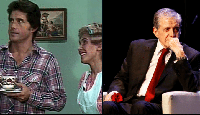 Hector Bonilha interpretando ele mesmo em episódio do chaves em Um Astro Cai na Vila" (Foto Reprodução/Montagem/Twitter)