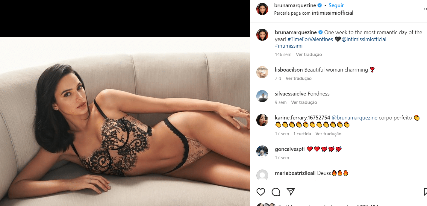 Bruna Marquezine arrasa nas redes sociais (Foto Reprodução/Instagram)