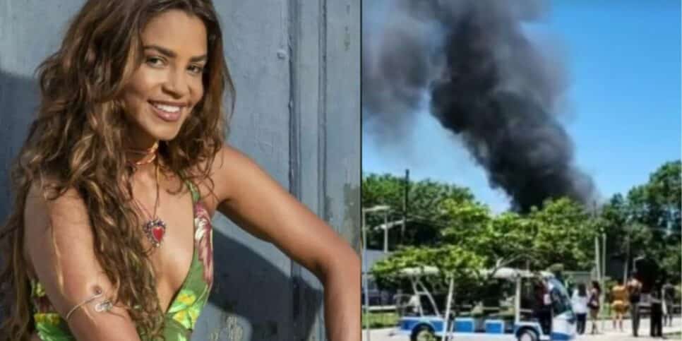 Incêndio na Globo: Lucy Alves deixa gravações da novela Travessia às pressas: "Todo mundo evacuando" - Reprodução