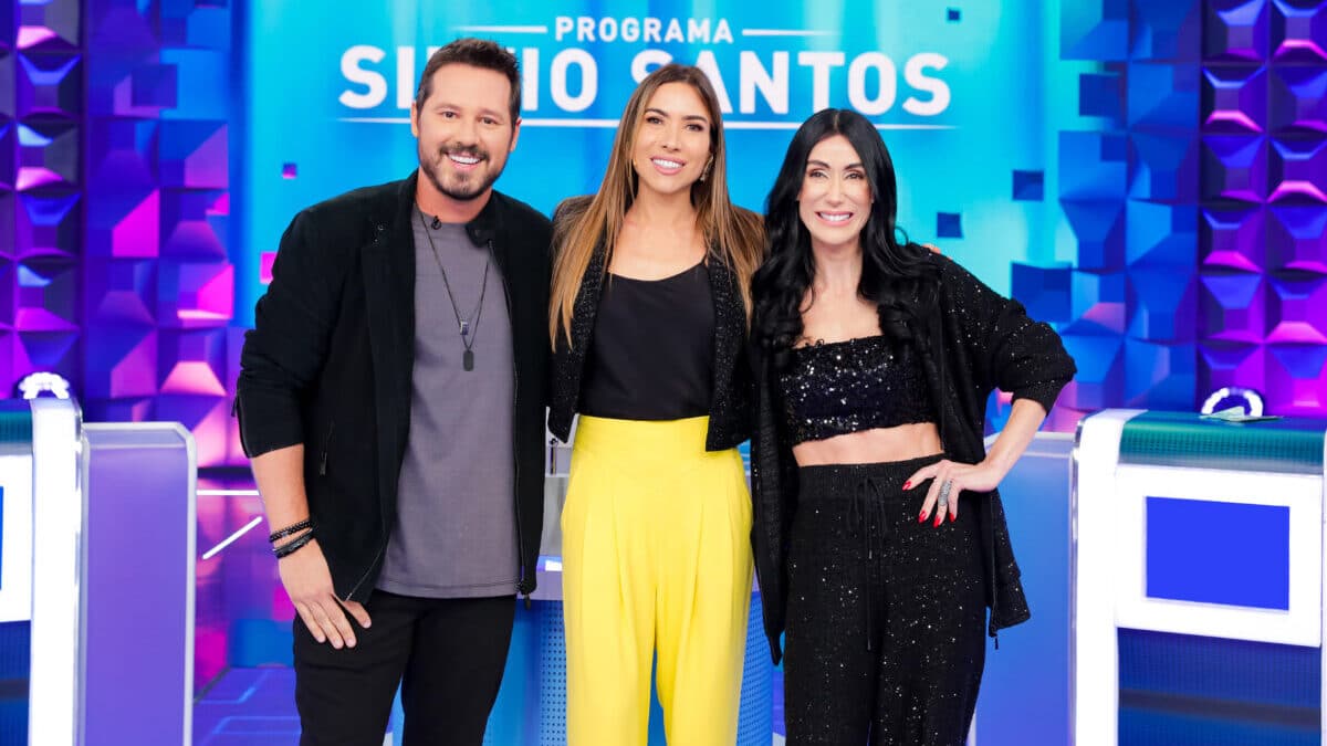 Michele Barros no Programa Silvio Santos (Foto Reprodução/Internet)