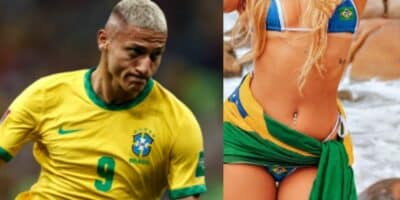 Veja quem é a loira que Richarlison deu pé na bunda antes de ir à Copa: 