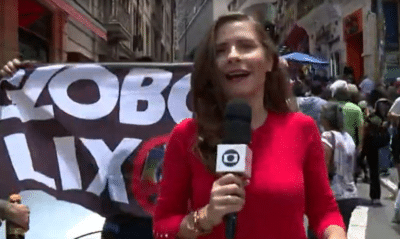 Jornalista da Globo teve link invadido ao vivo no SP1 (Foto: Reprodução)