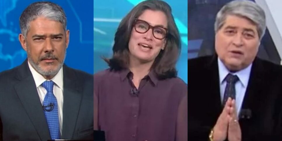 Jornalistas choram ao vivo no mesmo dia (Foto: Reprodução)