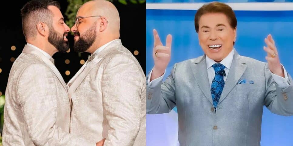 Silvio Santos manda recado para Tiago Abravanel e Fernando Poli em casamento (Foto: Reprodução/Montagem)