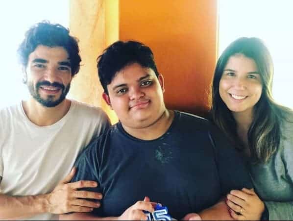 O ator Caio Blat se reencontrou com o filho mais velho (Foto: Reprodução)