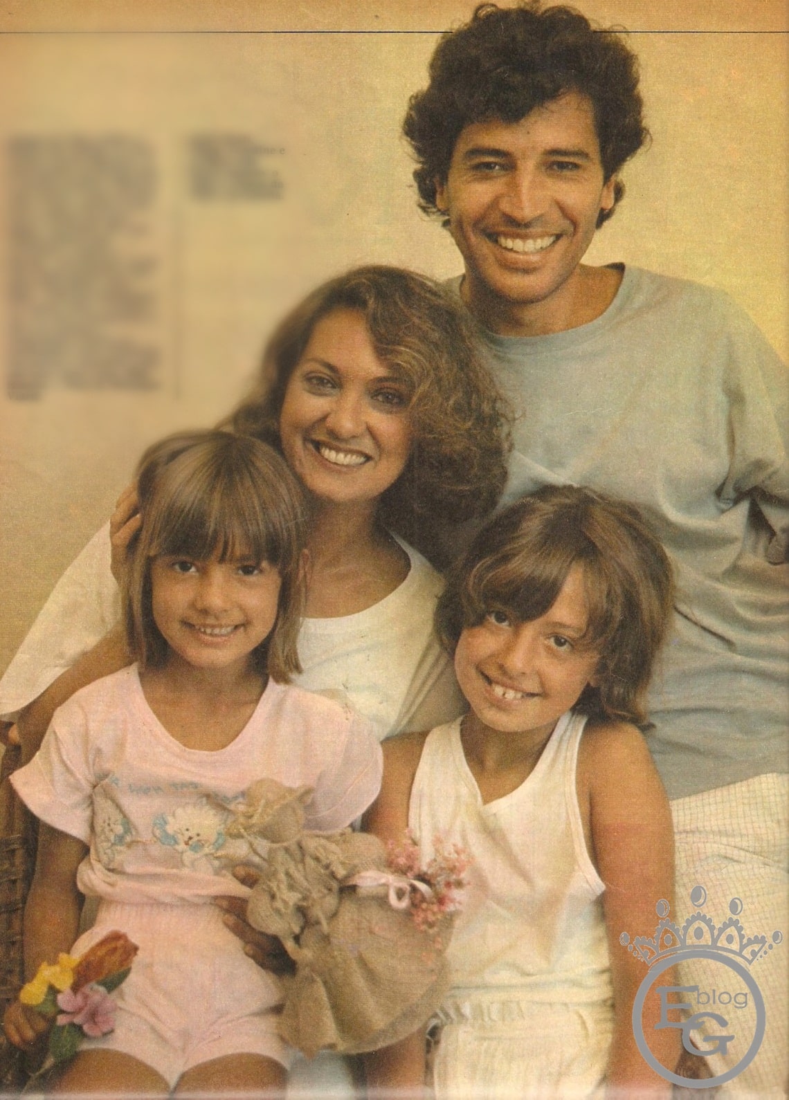 Eliane Giardine, Paulo Beti e seus filhos, eles ficaram juntos por mais de 20 anos (Foto Reprodução/Internet)