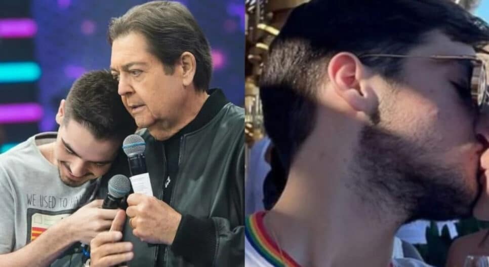 João Guilherme, filho do apresentador Faustão resolveu assumir relação para o Brasil e identidade foi revelada (Foto: Reprodução / Instagram / Band / Montagem HoraDoBenefício)
