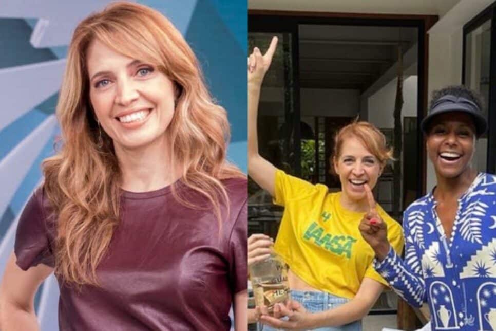 Poliana Abritta mostra mansão de luxo ao receber Maju Coutinho para assistir jogo do Brasil