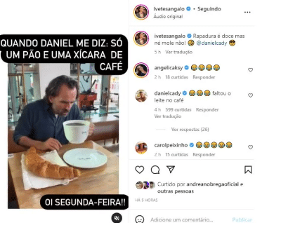 A famosa cantora e apresentadora da Globo citou o seu marido, Daniel Cady em uma publicação na internet (Foto: Reprodução)