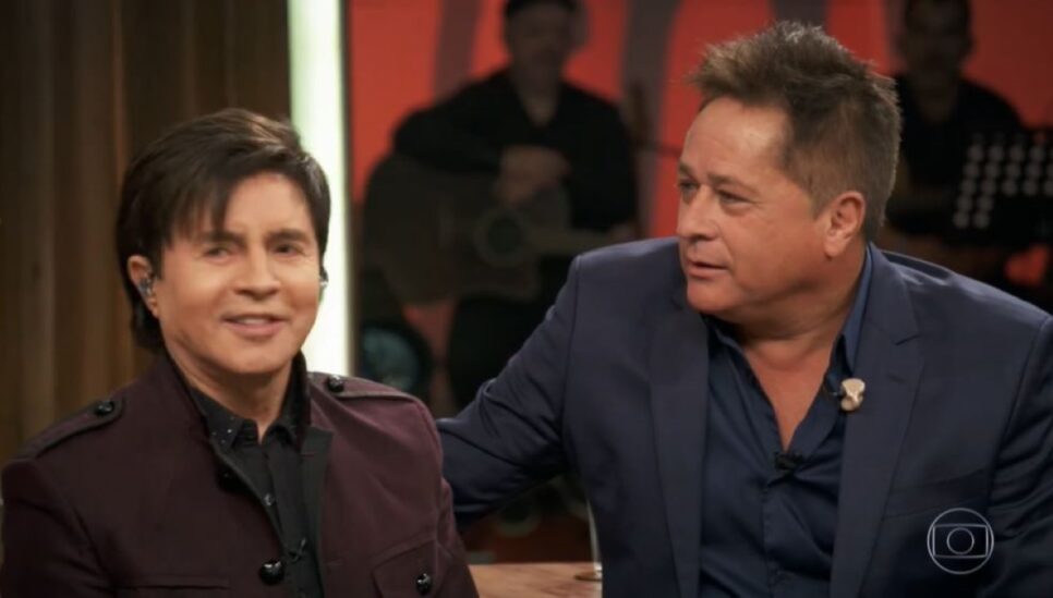 Xororó e Leonardo durante entrevista na Globo (Foto: Reprodução)
