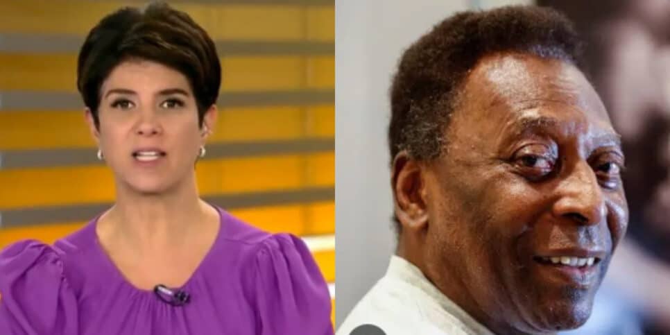 Mariana Godoy interrompeu o Fala Brasil para dar notícia de Pelé (Foto: Reprodução)