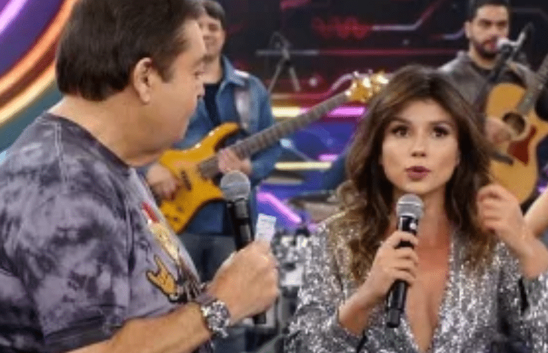 Paula Fernandes não esconde choca Faustão ao expor verdade (Foto: Reprodução)