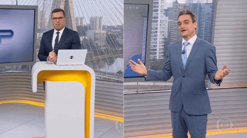 Rodrigo Bocardi e Thiago Scheuer mostraram bastidores da Globo (Foto: Reprodução)