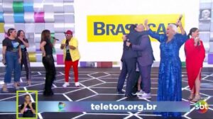 Teleton bateu a meta de R$ 30 milhões após a 00h40 (Foto: Reprodução / SBT)