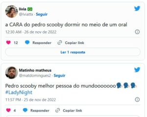 Internautas ficaram em polvorosa com a declaração de Scooby para Tatá Werneck (Foto: Reprodução / Twitter)