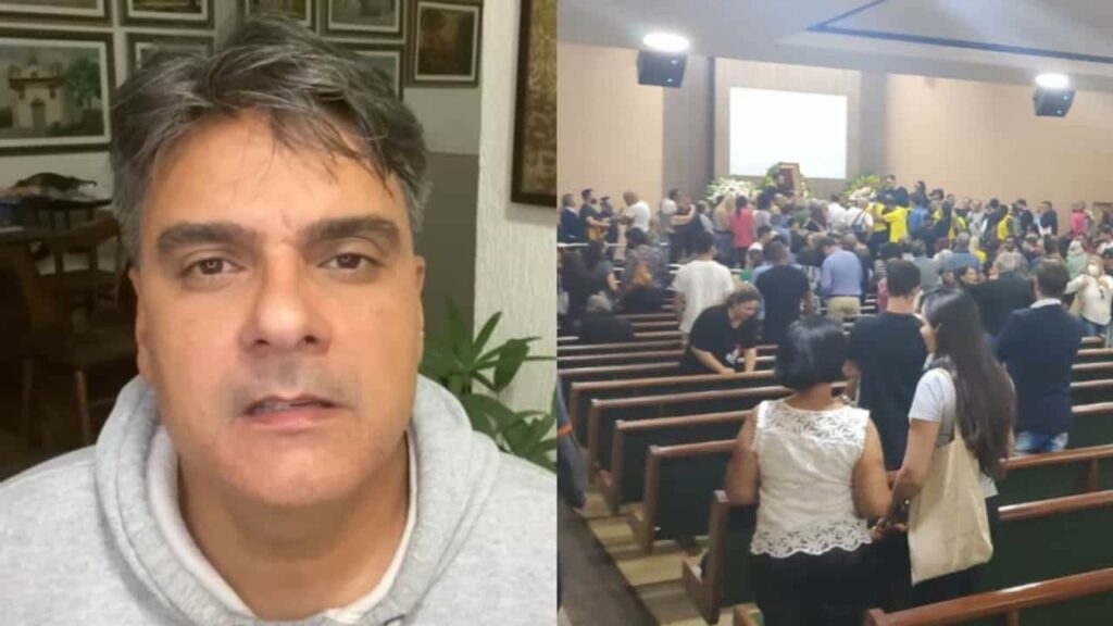 Velório de Guilherme de Pádua é marcado por fila, discurso e ex-presidiários  - Reprodução