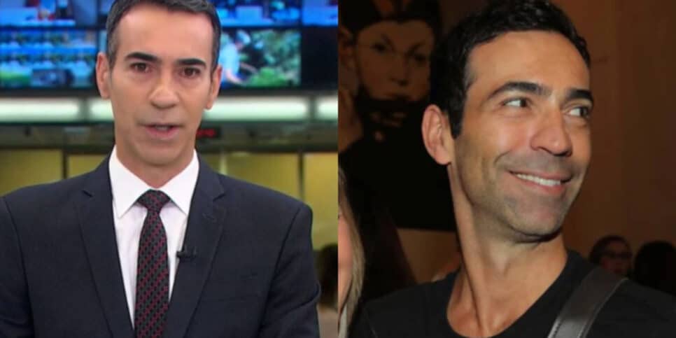 o âncora já foi casado com jornalista e poucos sabiam (Foto Reprodução/Montagem/ Aaron Tura Tv)