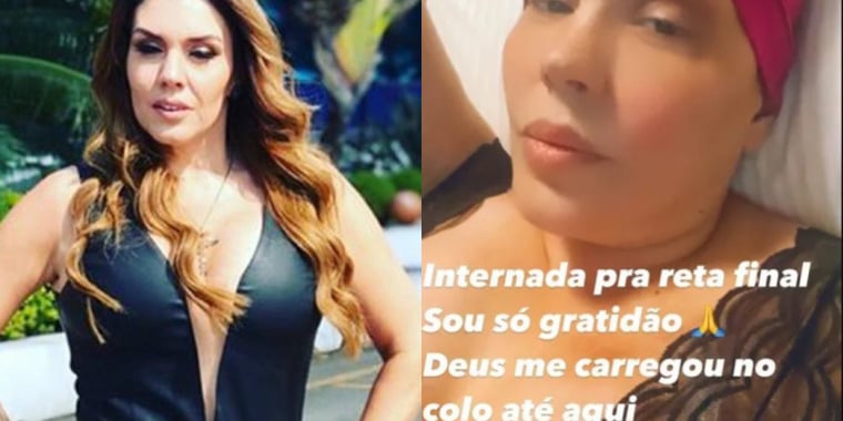 Simony divulgou pelas redes sociais sobre sua última internação (Foto Reprodução/Montagem/Aaron Tura Tv)