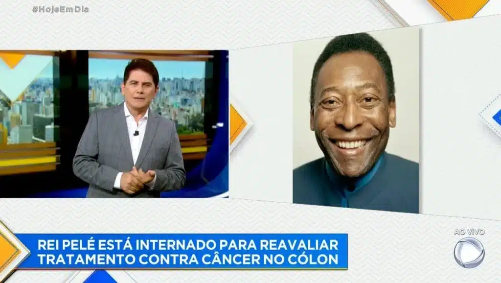 Notícia sobre o estado de saúde de Pelé, dada por César Filho (Foto Reprodução/Internet)