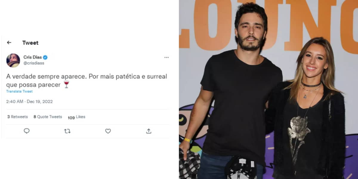 Cris Dias, ex mulher de Thiago Rodrigues, posta mensagens e fãs apontam como indireta para o ex (Imagem Reprodução Twitter/Internet)