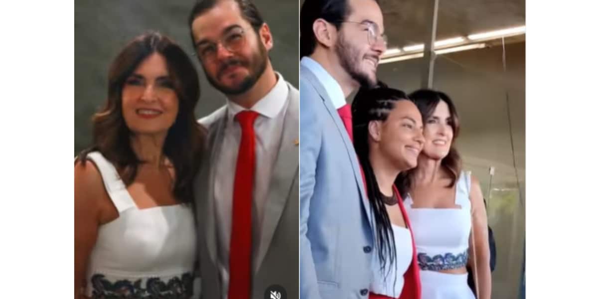 Túlio Gadêlha e Fátima Bernardes na cerimônia de diplomação do deputado (Imagem Reprodução Instagram)