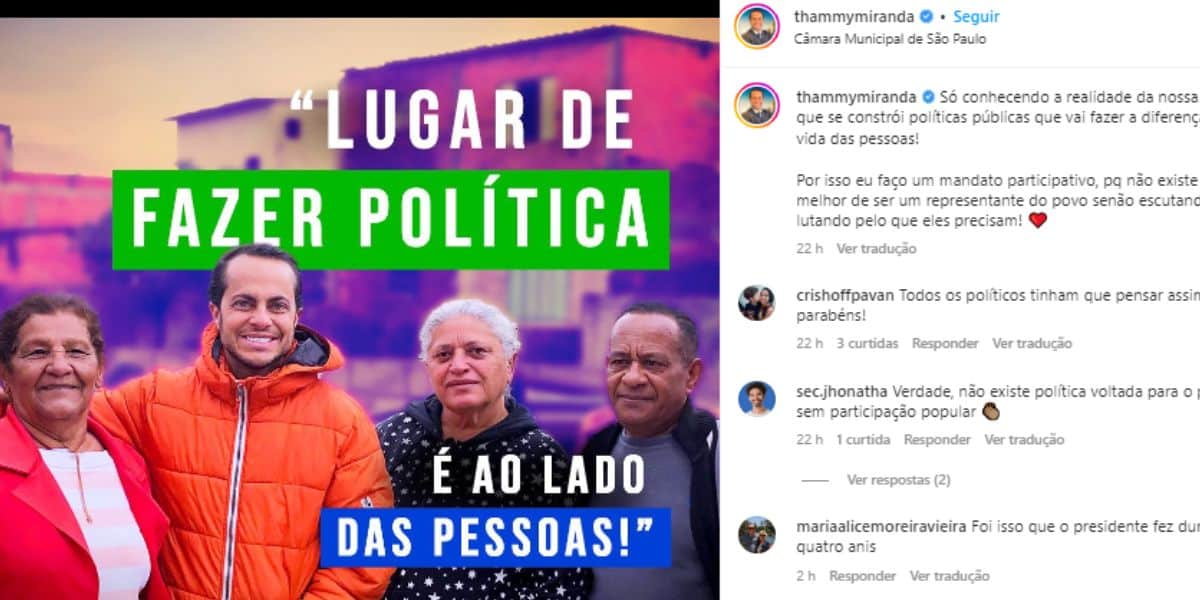 Mulher de Thammy Miranda faz anúncio inesperado e o deputado reage: ‘Mais um filho’