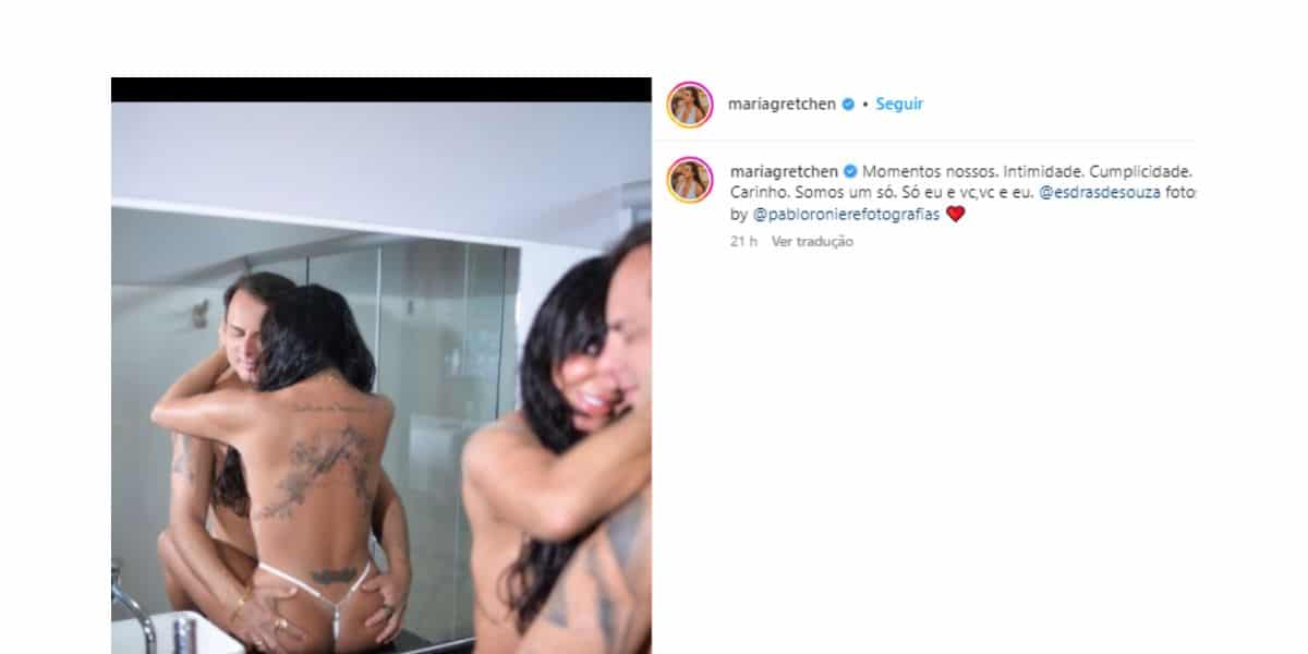 Gretchen dá o que falar ao rebater haters que criticaram foto quente com o marido