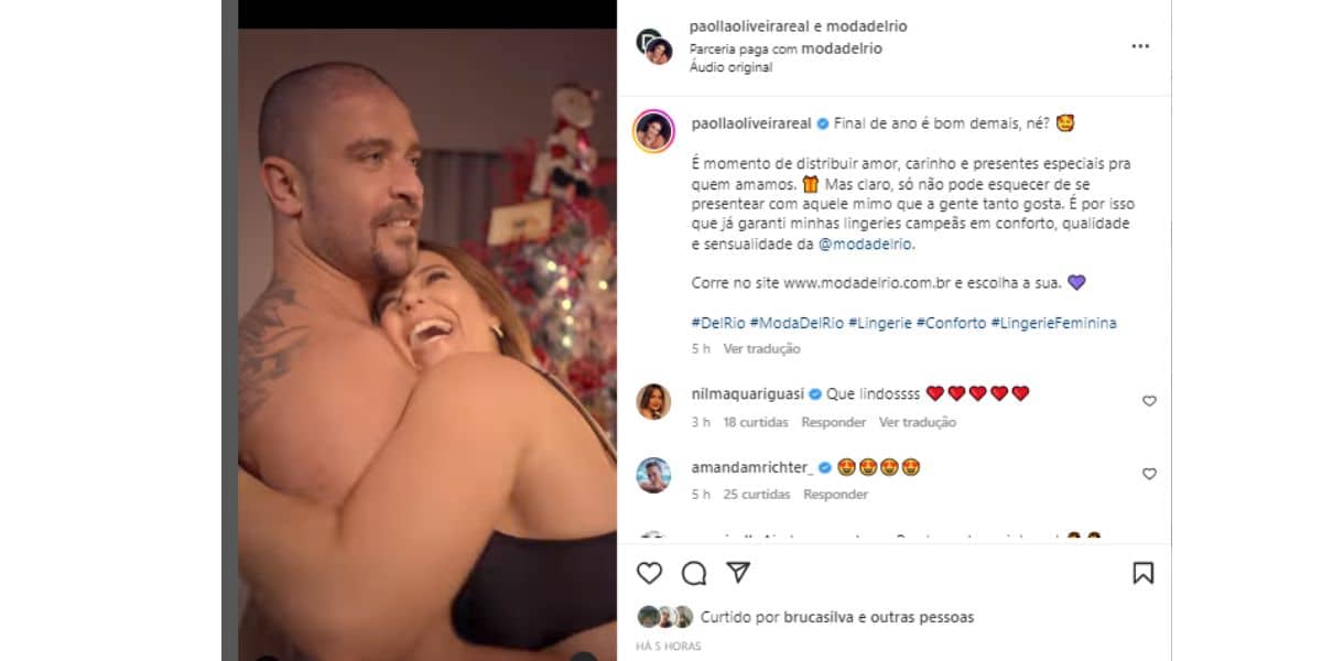 Só de cueca, Diogo Nogueira dá "chega mais" em Paolla Oliveira: "Esquentou"