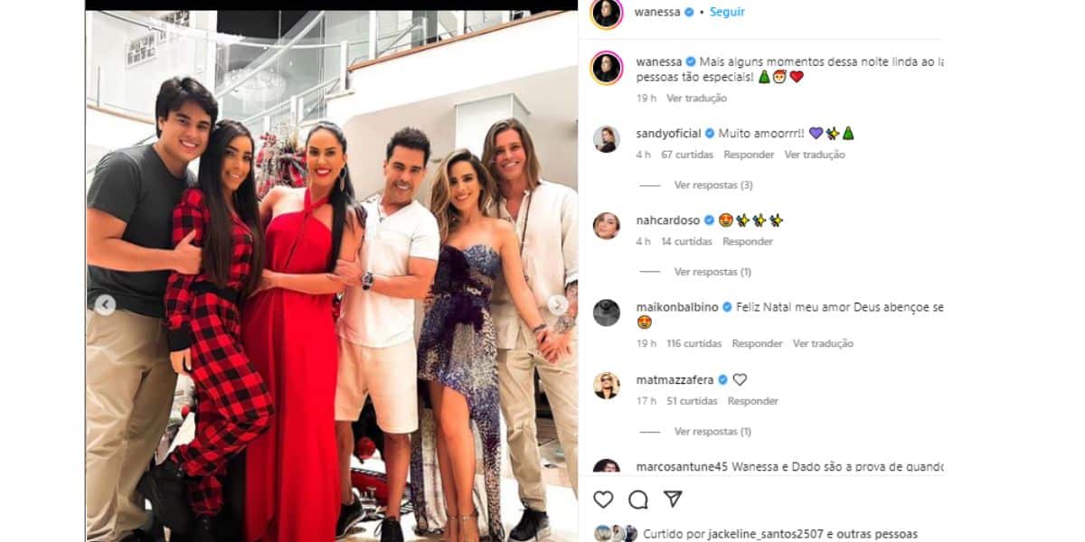 Zilu manda recado após Wanessa passar o natal com Zezé e Dado: "Não me oprime"