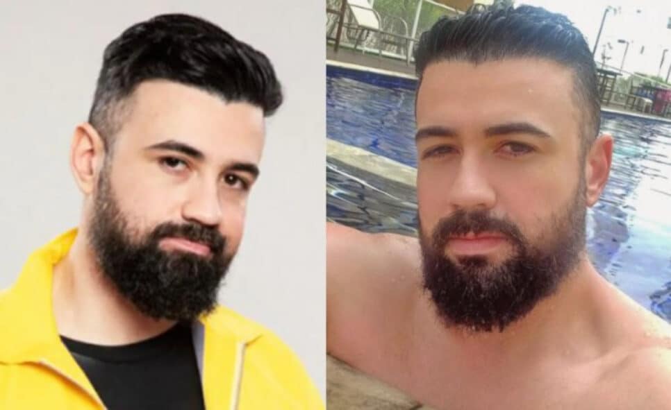 Primeiro eliminado de A Fazenda 14, Bruno Tálamo se descuidou e 'volume' na cueca chamou atenção (Foto: Reprodução / Record TV / Instagram)