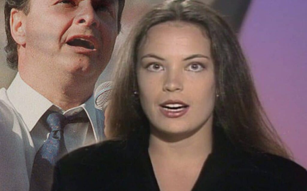 Carolina Ferraz anunciou prisão de Edir Macedo na Globo em 1992 (Foto: Reprodução)