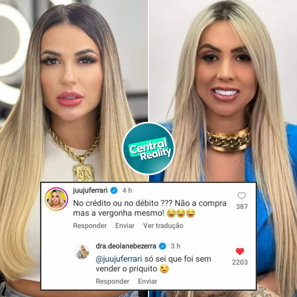 Deolane deu resposta em comentário de Juju Ferrari (Foto: Reprodução)