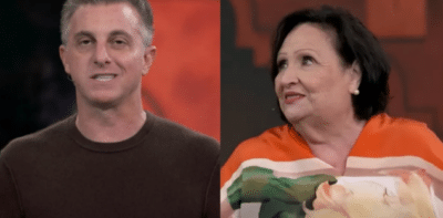 Dona Déa Lúcia não aceita beijo de Luciano Huck e dá ordem durante programa (Foto: Reprodução)