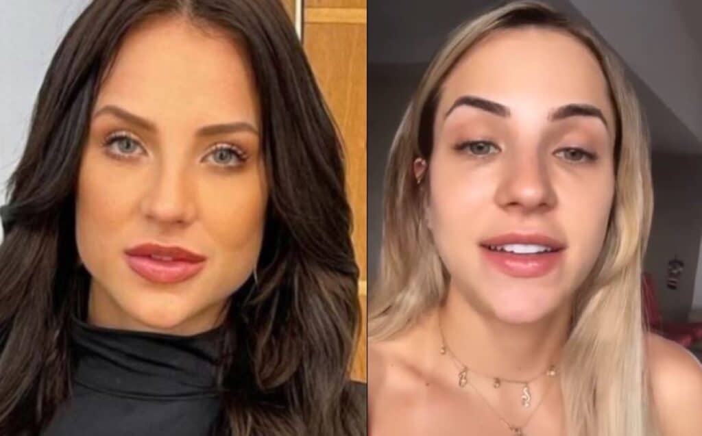 Gabi Martins antes e depois de tirar a harmonização facial (Foto: Reprodução)